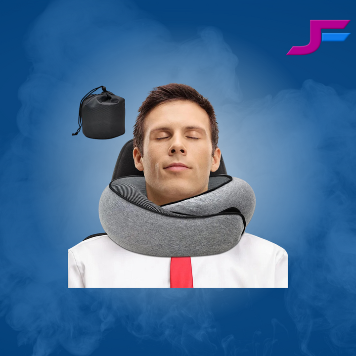 Travel Neck Pillow Memory Foam U-shaped Pillow Snail Style Travel Neck Support Portable Adjustable Soft Noon Break Sleep Pillows