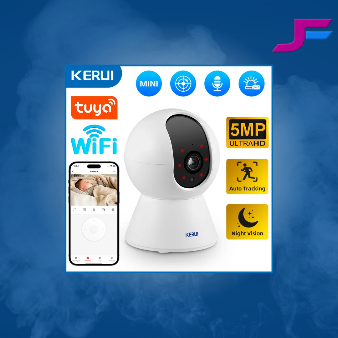 KERUI 5MP IP Camera Indoor Tuya Smart Home WiFi Security Mini Camera Auto Tracking Video Surveillance Camera CCTV Baby Monitor