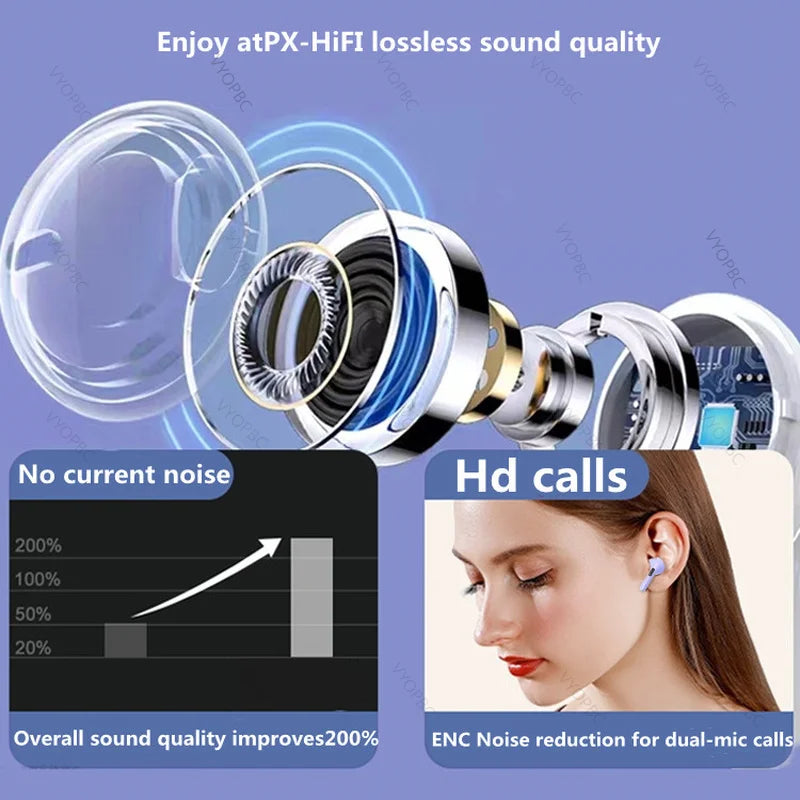 NEW Original Air Pro 6 TWS Wireless Headphones Fone Bluetooth Earphones Mic Pods In Ear Earbuds Earbuds sport Headset For Xiaomi