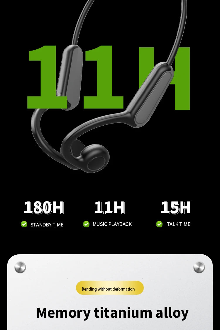 Xiaomi Mijia Real Bone Conduction Sport Headphone Wireless Earphone Bluetooth-Compatible Headset Hands-free with Mic for Running