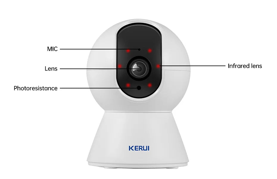 KERUI 5MP IP Camera Indoor Tuya Smart Home WiFi Security Mini Camera Auto Tracking Video Surveillance Camera CCTV Baby Monitor