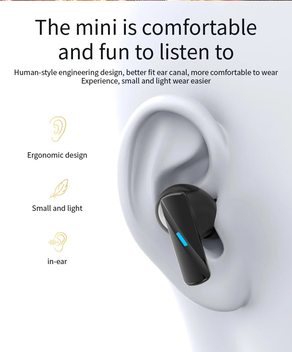 MIJIA Mate 50 Wireless TWS Bluetooth Headset Touch Control Mic Earbuds Noise Cancelling Hi-Fi Stereo Sports Gaming Earphones